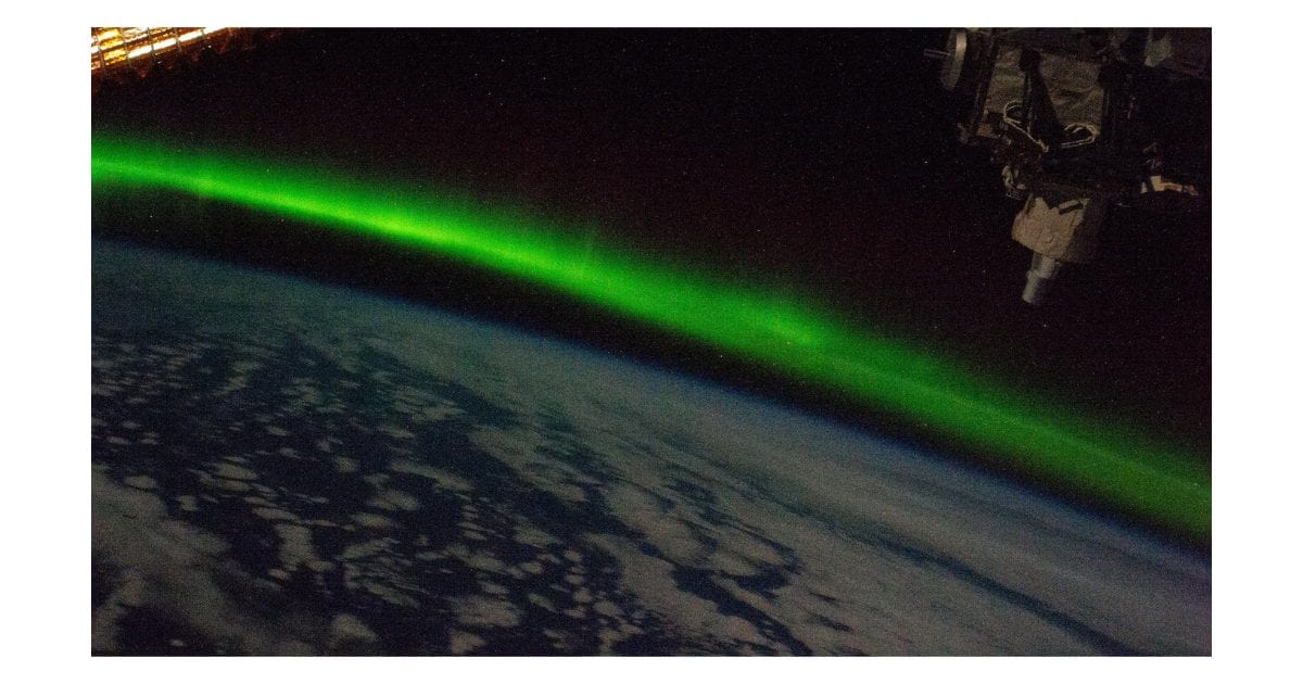 Aurora australis from orbit