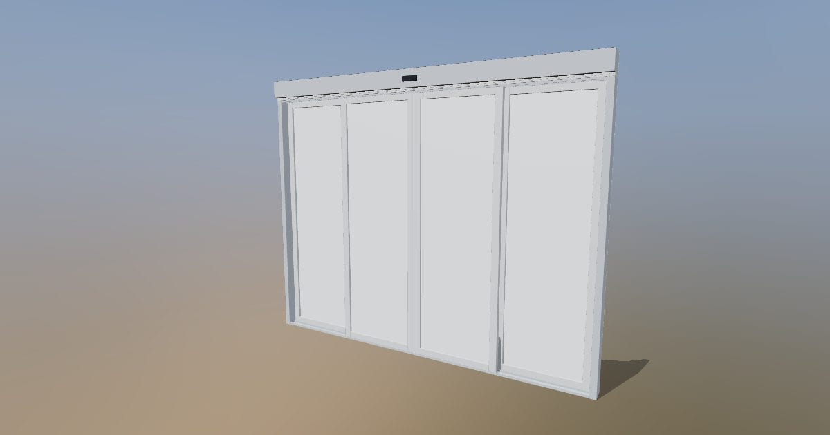 Automatic sliding entrance - Original exterior CAD