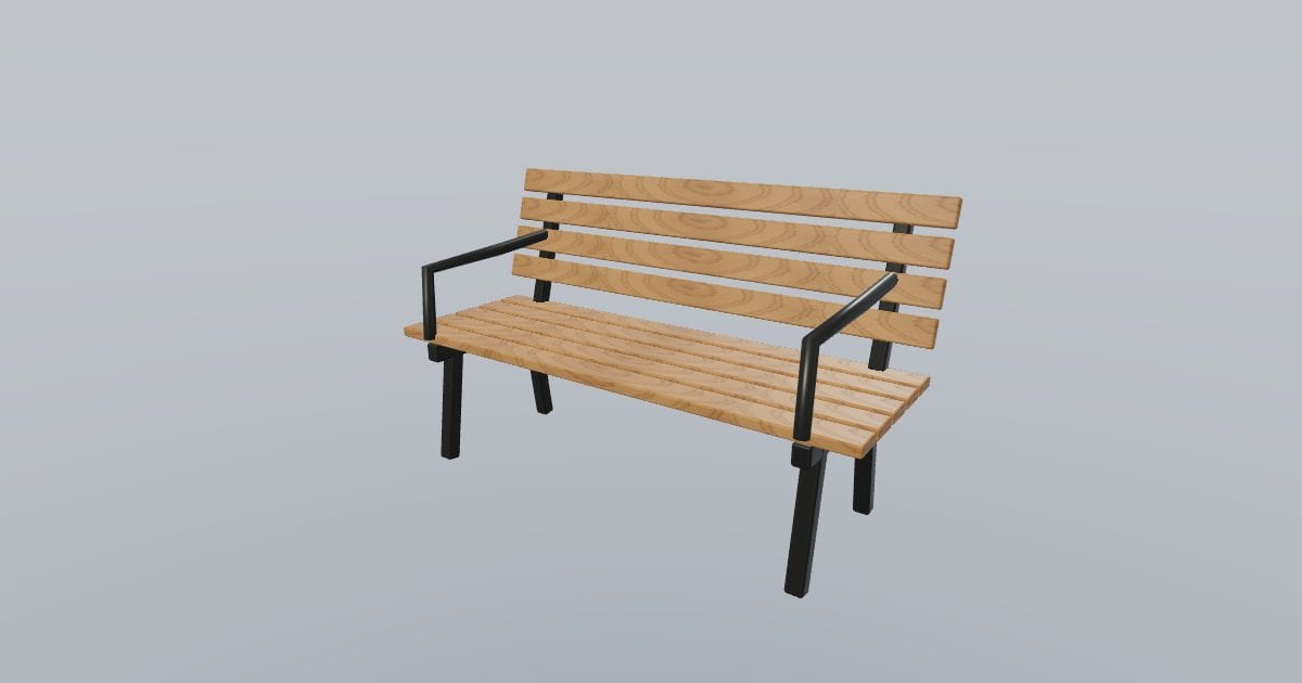 Avenue - Slatted Park Bench