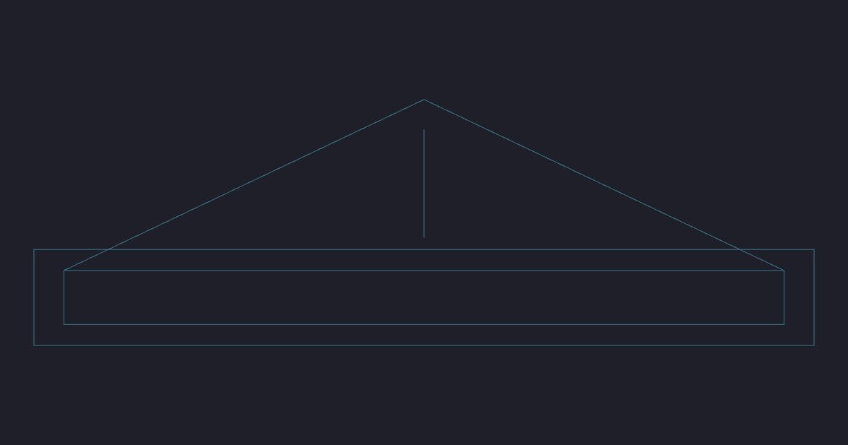 Awning window 1200 mm - CAD Block