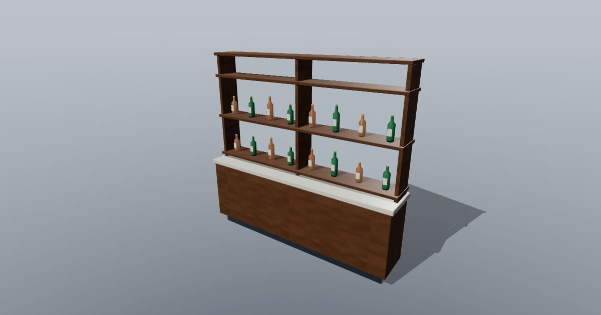 Back bar shelving - Original Restaurant Furnishing