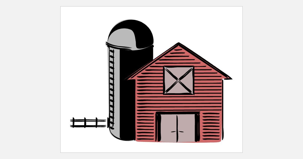 Barn and silo