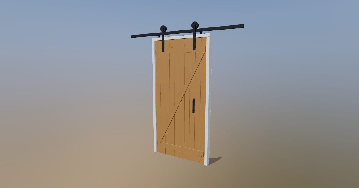 Barn door - Original exterior CAD