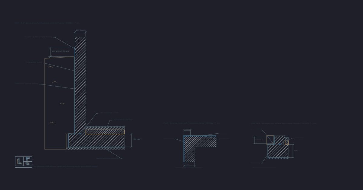 Below-ground tanking junction detail