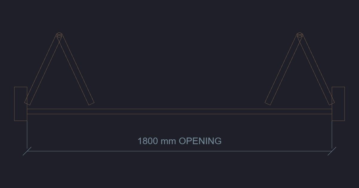 Bifold door 1800 mm - CAD Block