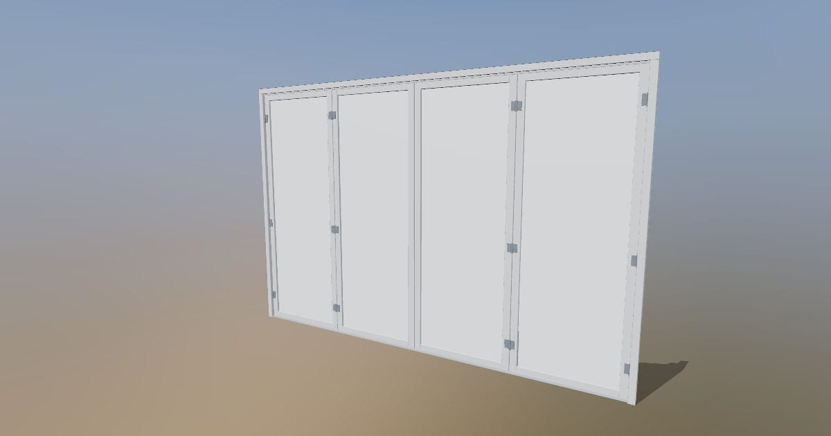 Bifold wall four panel - Original exterior CAD