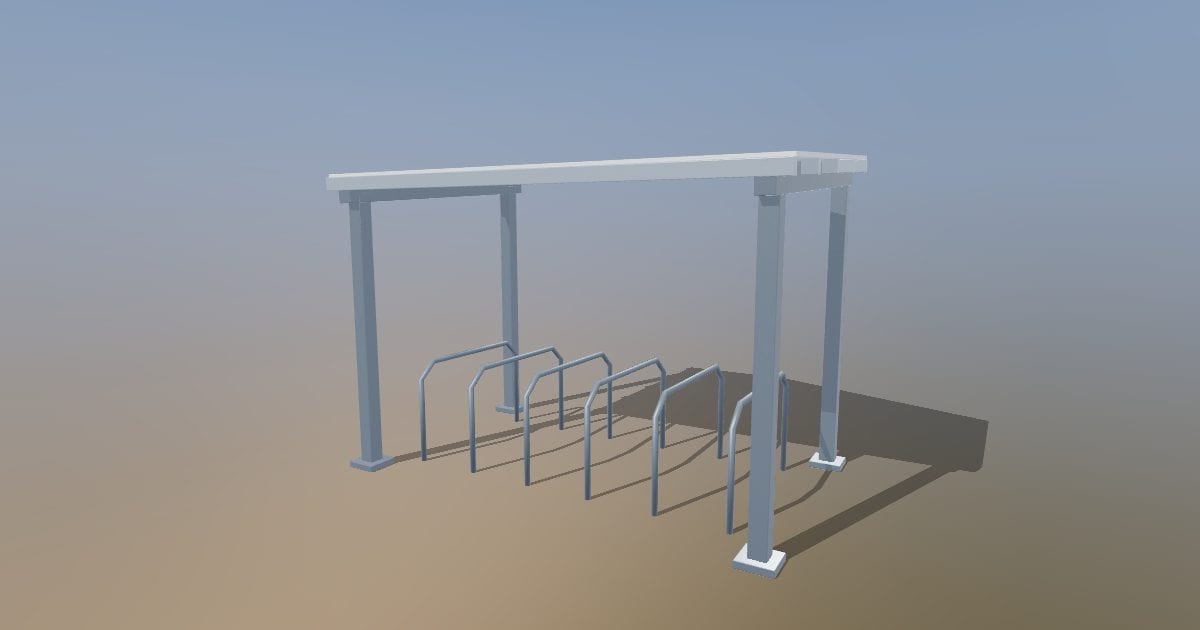 Bike shelter - Original exterior model