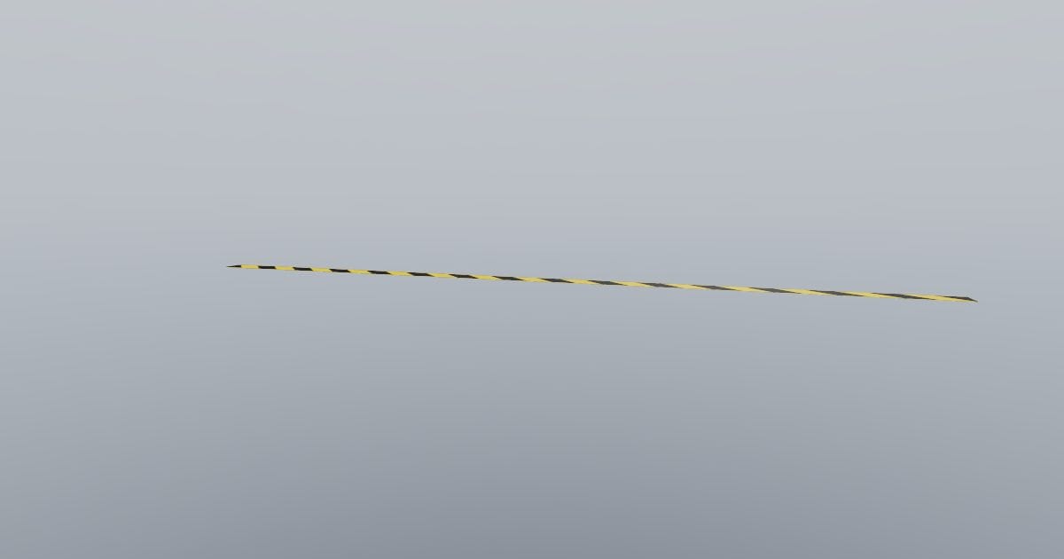 Black and yellow hazard tape strip