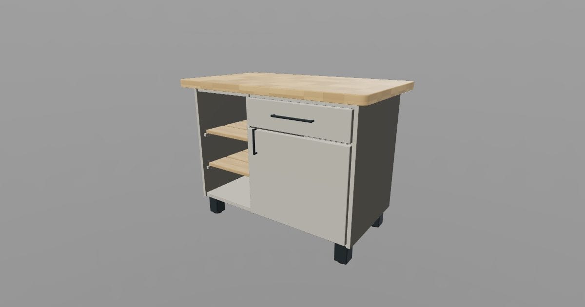 BLOCK 120 - Butcher-Block Kitchen Island