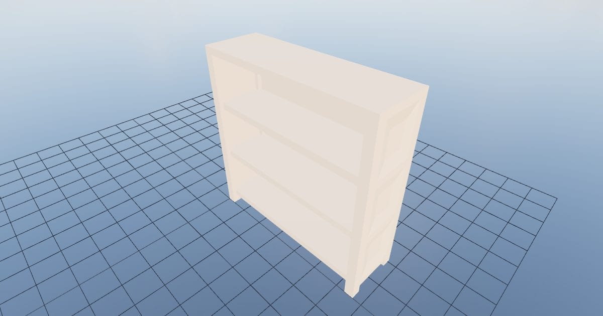 Bookcase closed wide