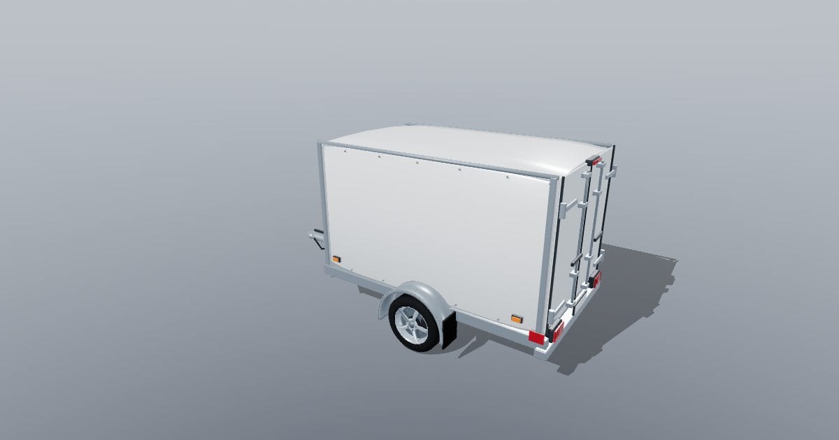 Box utility trailer