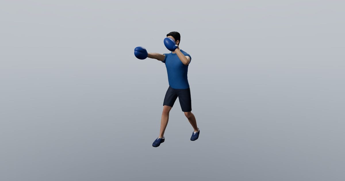 Boxing jab - 3D Person, Sports
