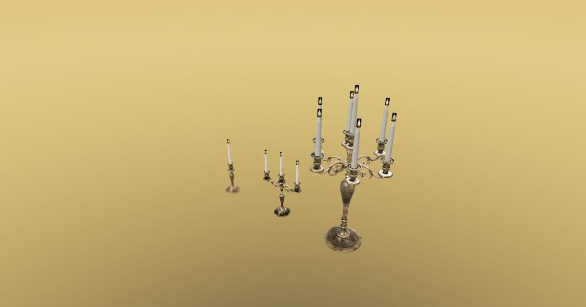 Brass candle holders