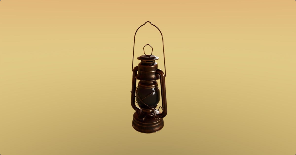 Brass hurricane lantern