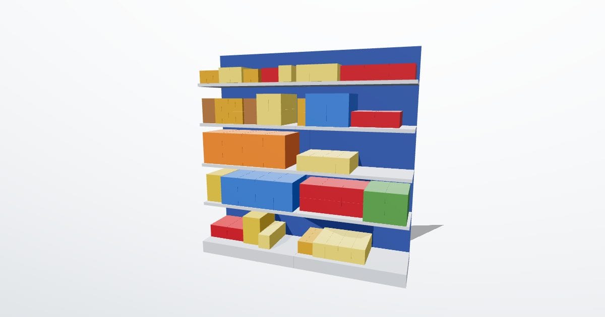 Breakfast cereal shelves