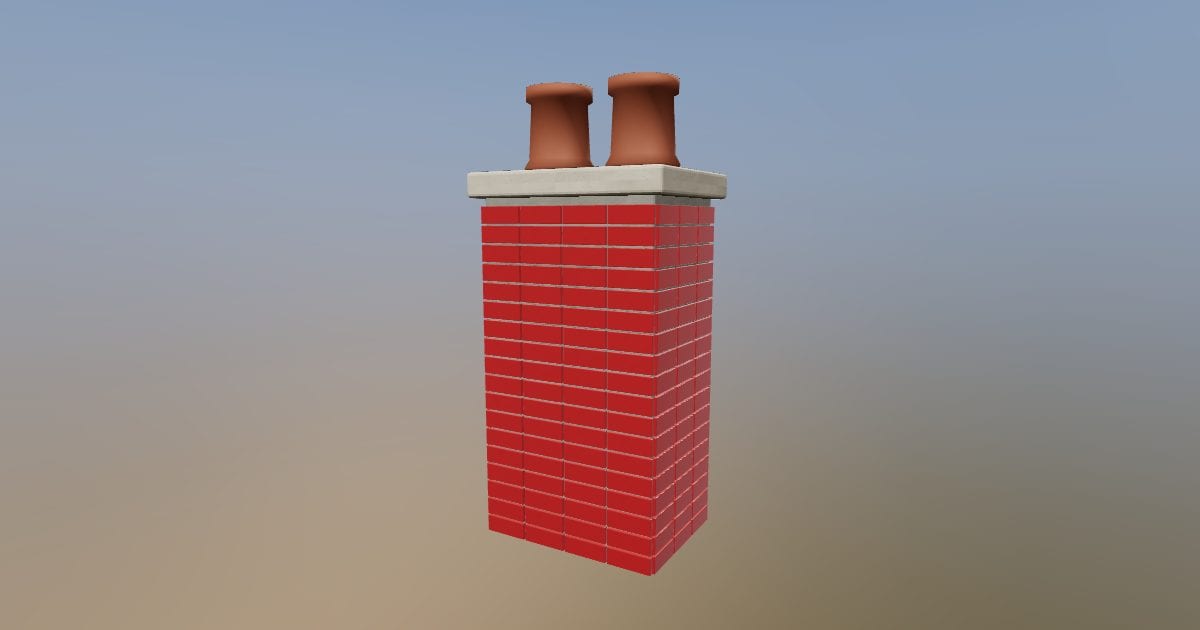 Brick chimney - Original exterior model