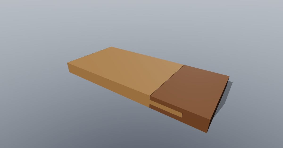 Bridle joint timber joint, assembled
