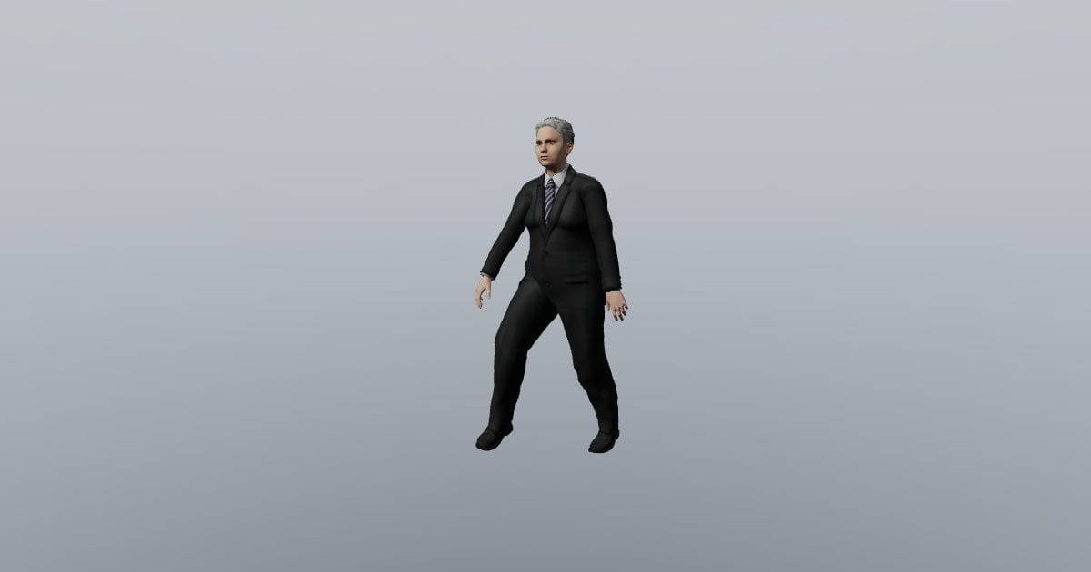 Brisk walk - Harper 3D Person, Animated