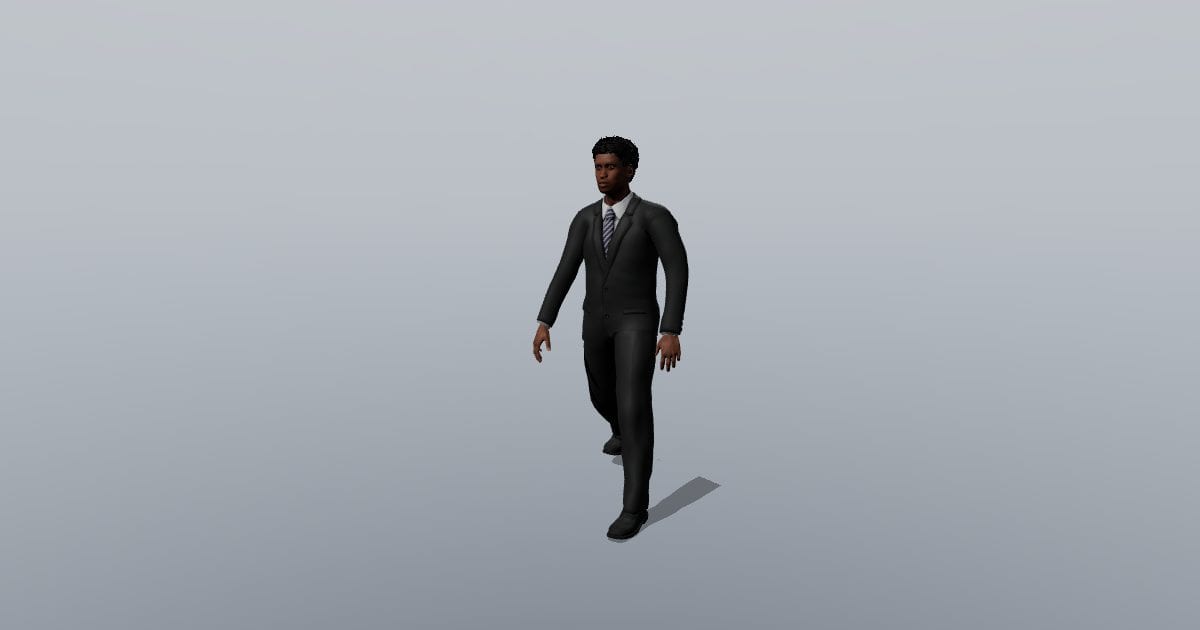 Brisk walk - Jordan 3D Person, Animated