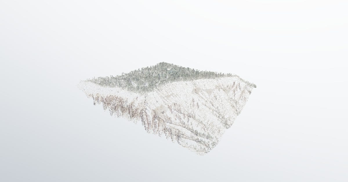 Bryce Canyon amphitheater rim, aerial LiDAR (PTS)