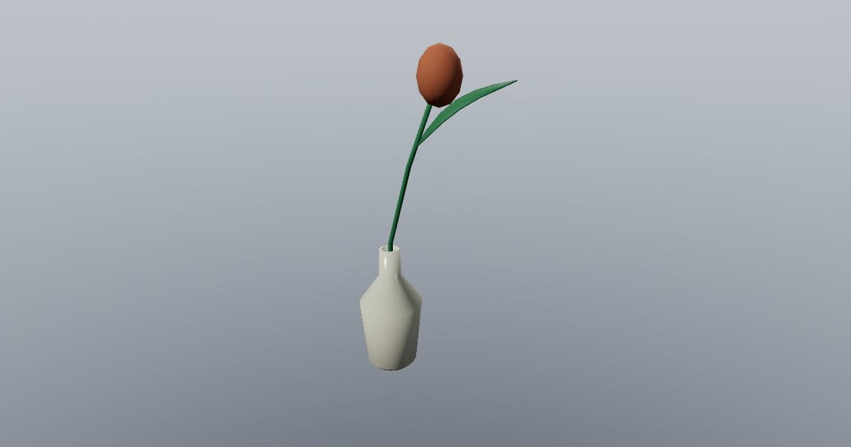 Bud vase with stem - Original Interior Decor