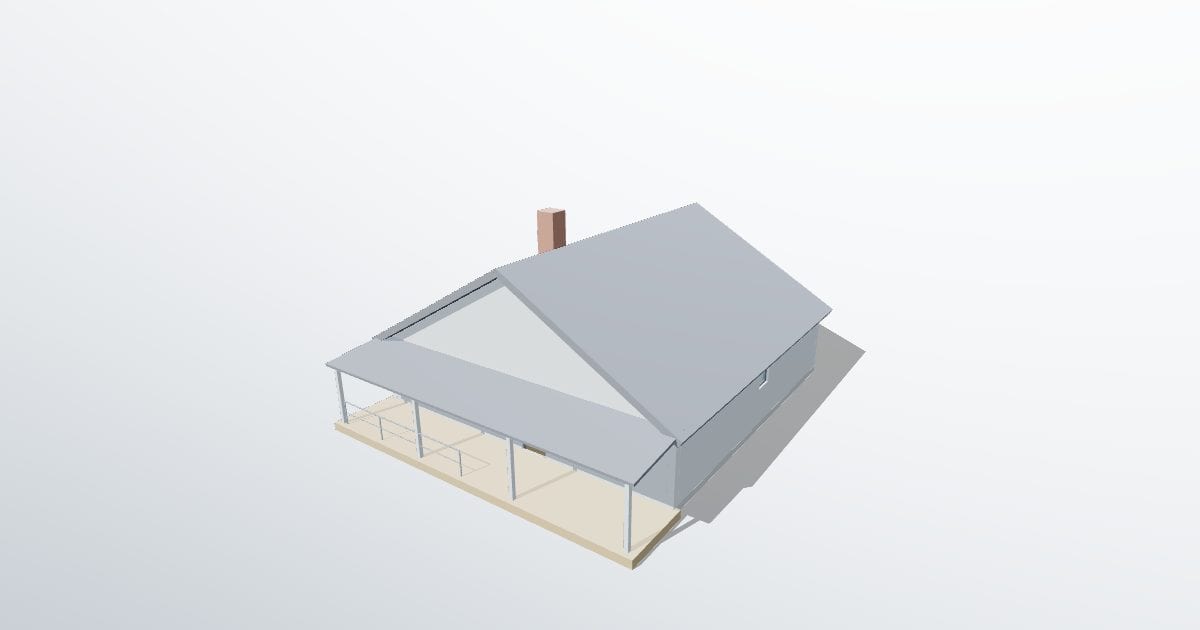 Bungalow with veranda (ifcXML)