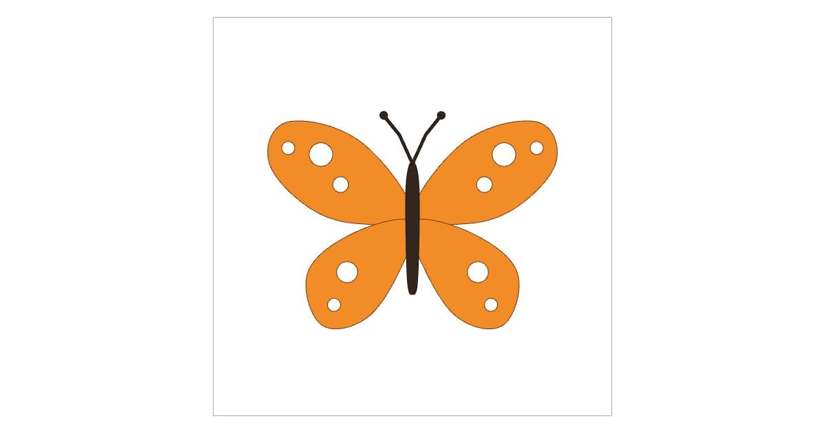 Butterfly cutout