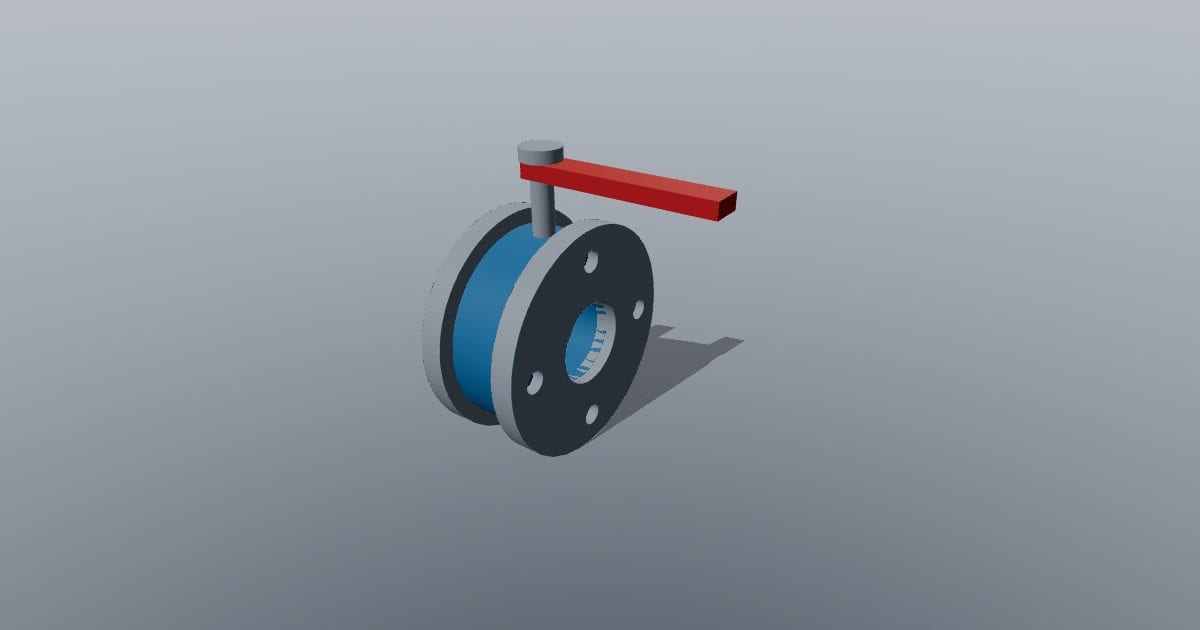 Butterfly valve - Original MEP CAD