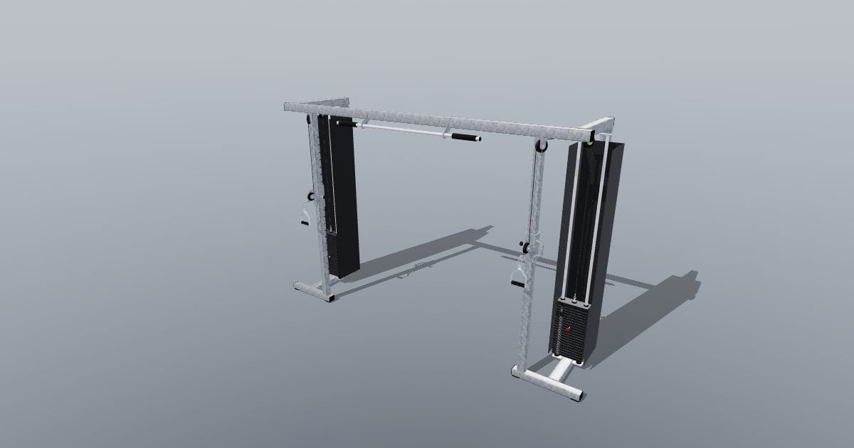 Cable crossover gym machine with twin weight stacks