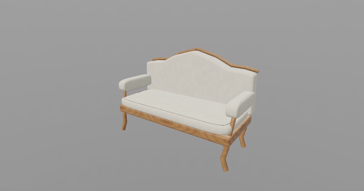 Cabriole - Camelback Settee