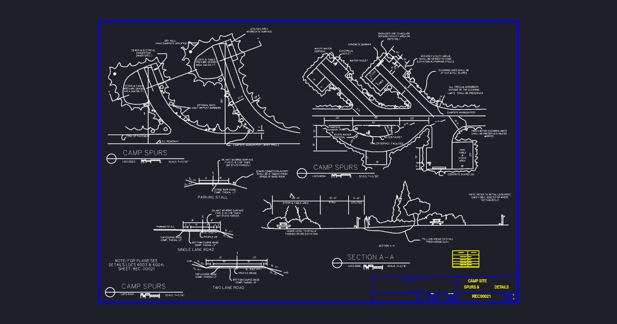 Camp Site Spurs & Details (USFS REC00021)