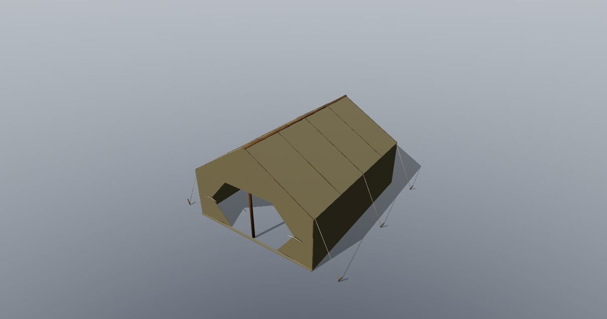 Canvas field tent