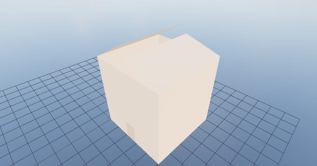 Cardboard box closed