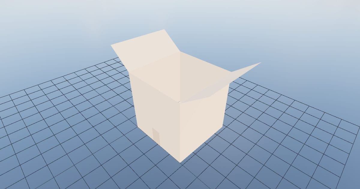 Cardboard box open