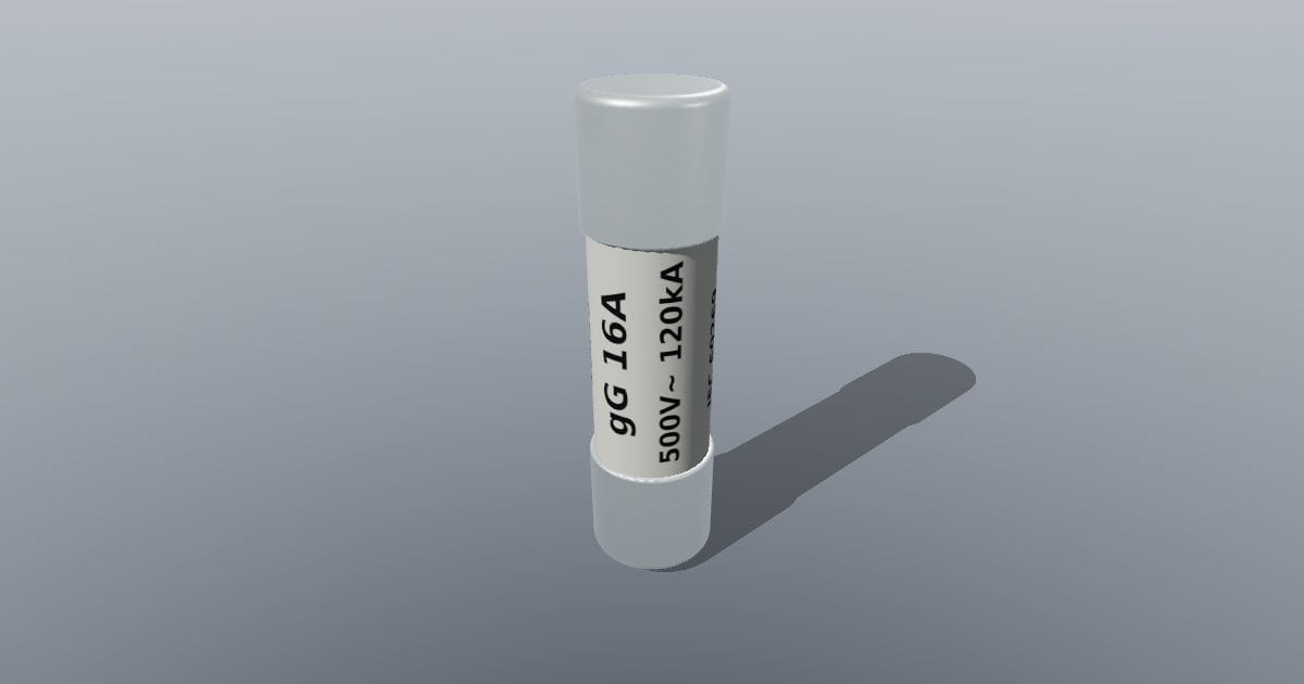 Cartridge fuse 10 x 38 mm gG 16 A