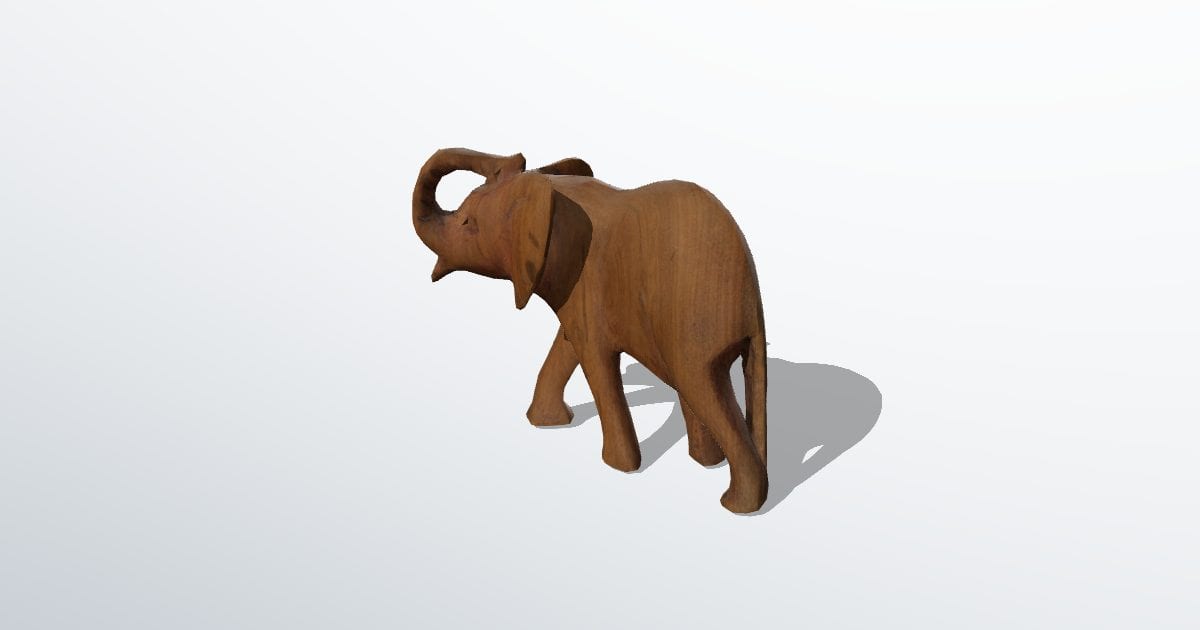 Carved wooden elephant