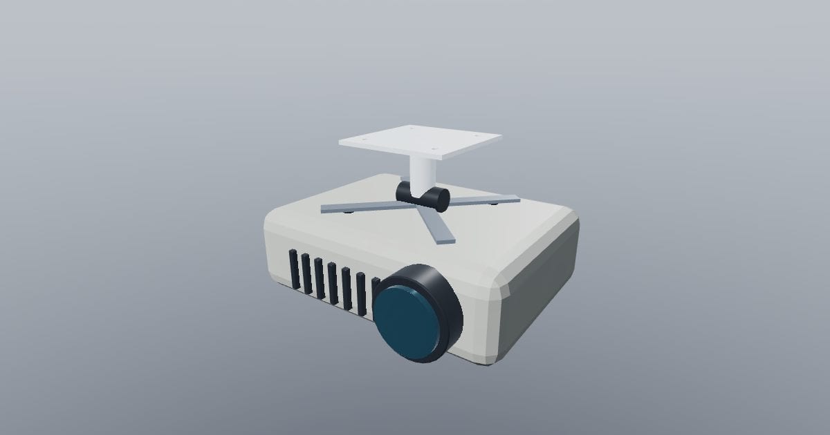 Ceiling projector and adjustable mount (USDZ)