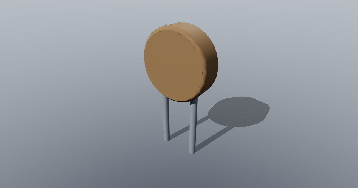 Ceramic disc capacitor, 5 mm