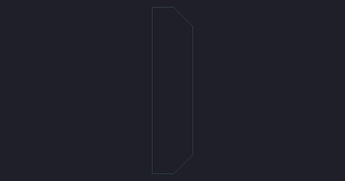 Chamfered architrave - Moulding Profile and 1 m Extrusion