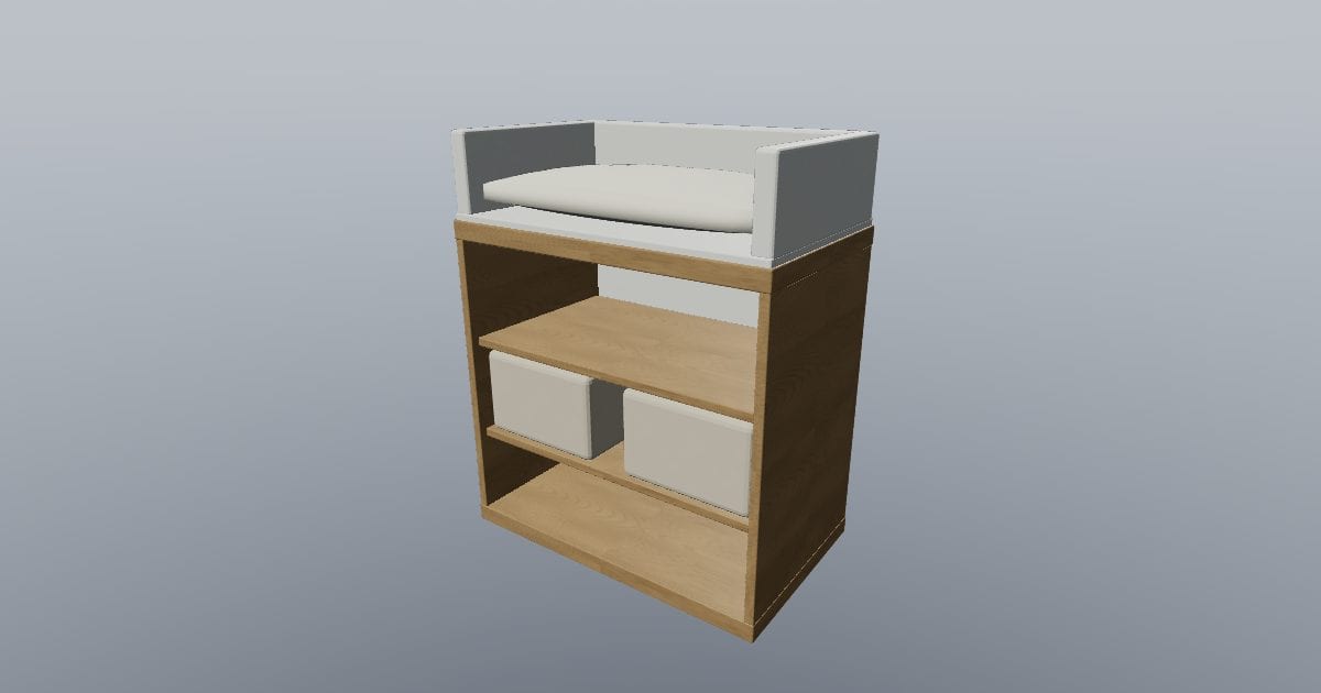 Changing table - Original Interior Furnishing