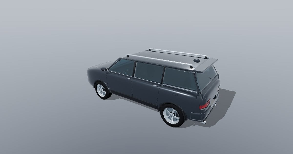 Charcoal five-door crossover SUV