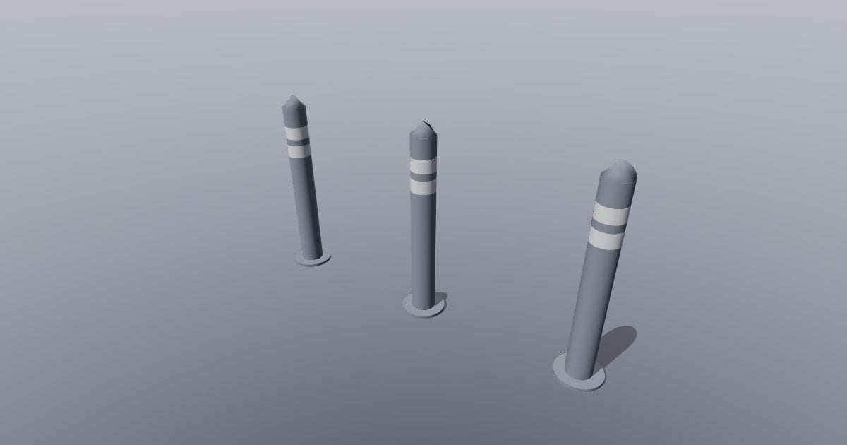 Charging bay bollards - Original MEP CAD