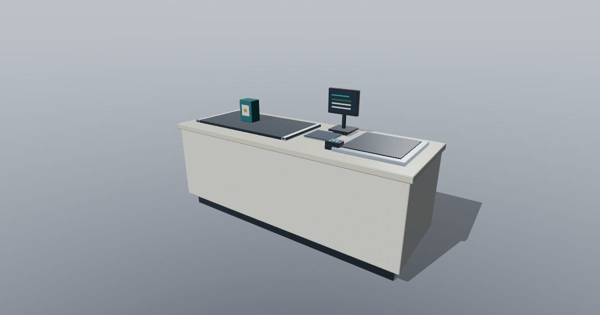 Checkout counter with POS - Original Retail Fixture