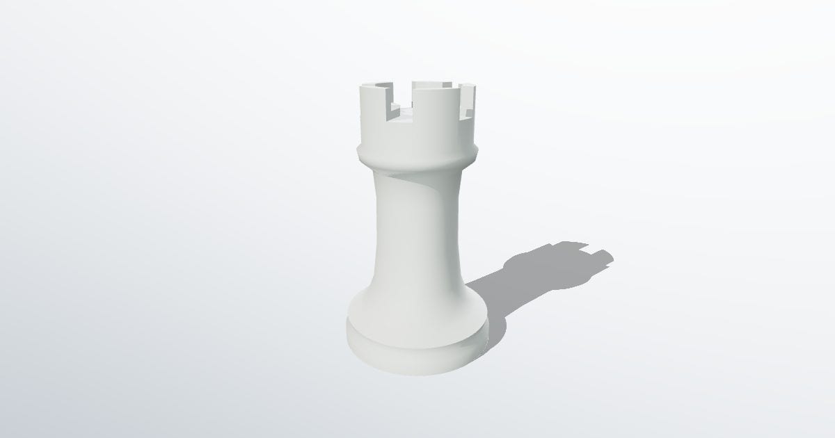 Chess rook (OpenSCAD)