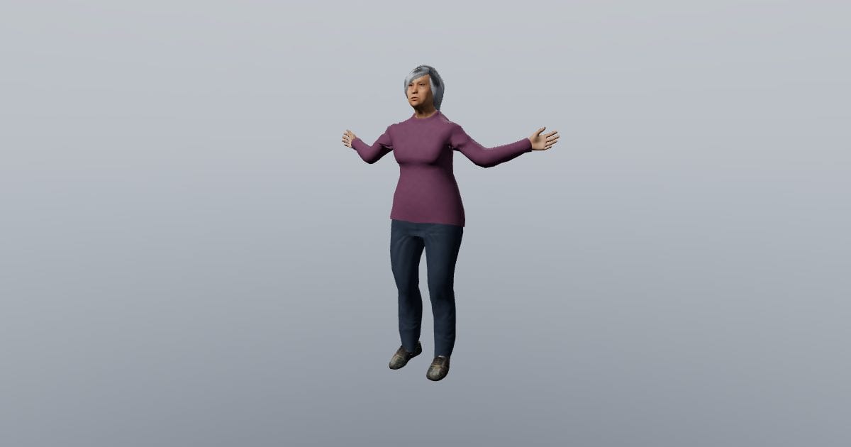 Chest-opening stretch - 3D Person, Stretching