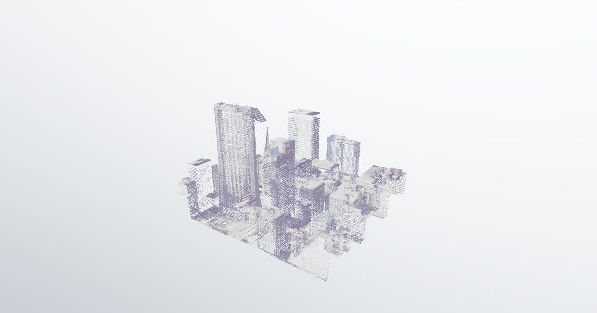 Chicago Loop towers, aerial LiDAR (LAZ)