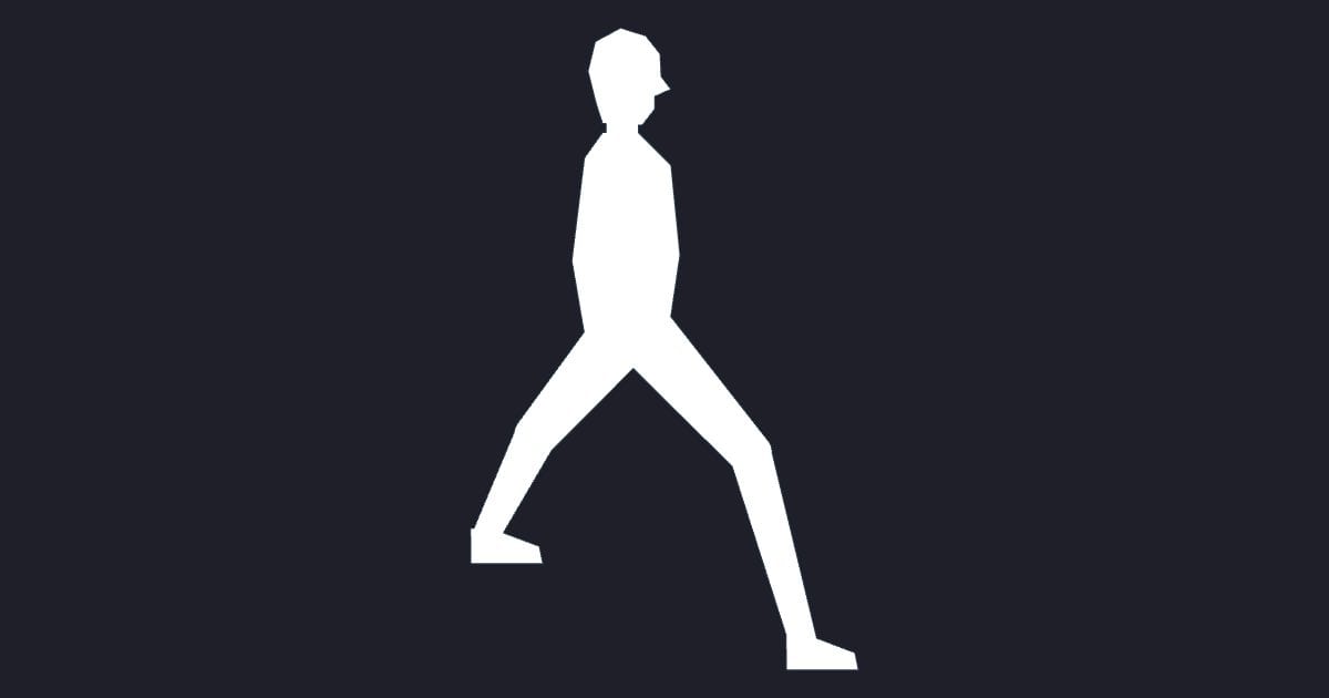 Child running section - Person CAD Block