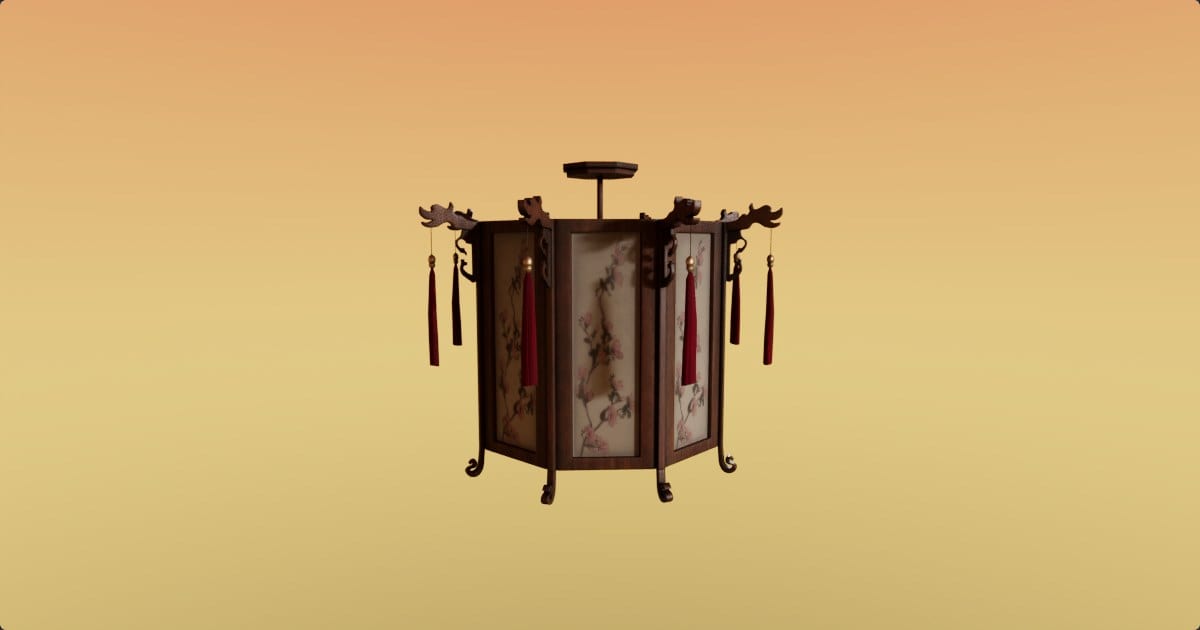 Chinese wooden chandelier