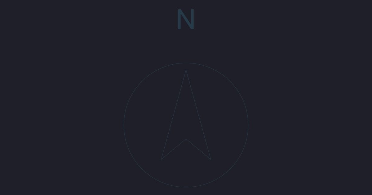Circle north arrow - CAD Block