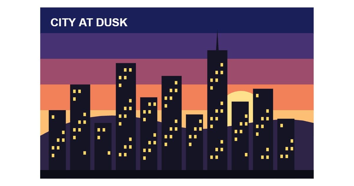 City at dusk (EMF)